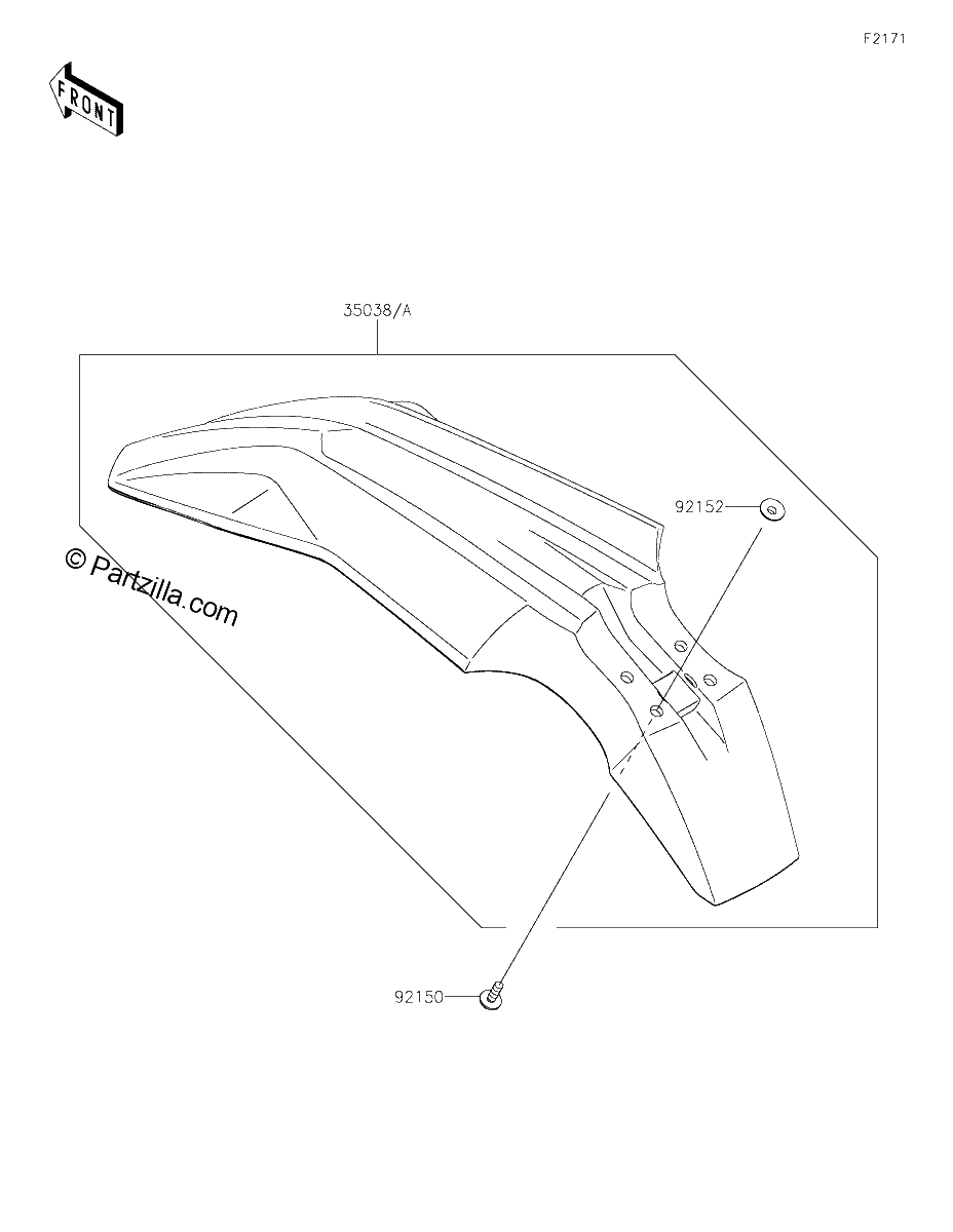 Diagrama de FRONT FENDER S