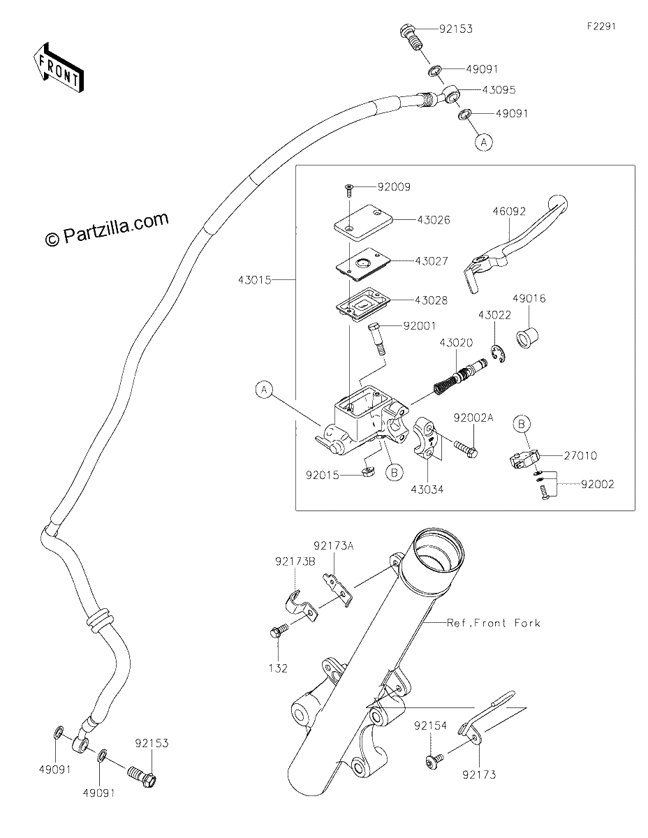 Diagrama de FRONT MASTER CYLINDER