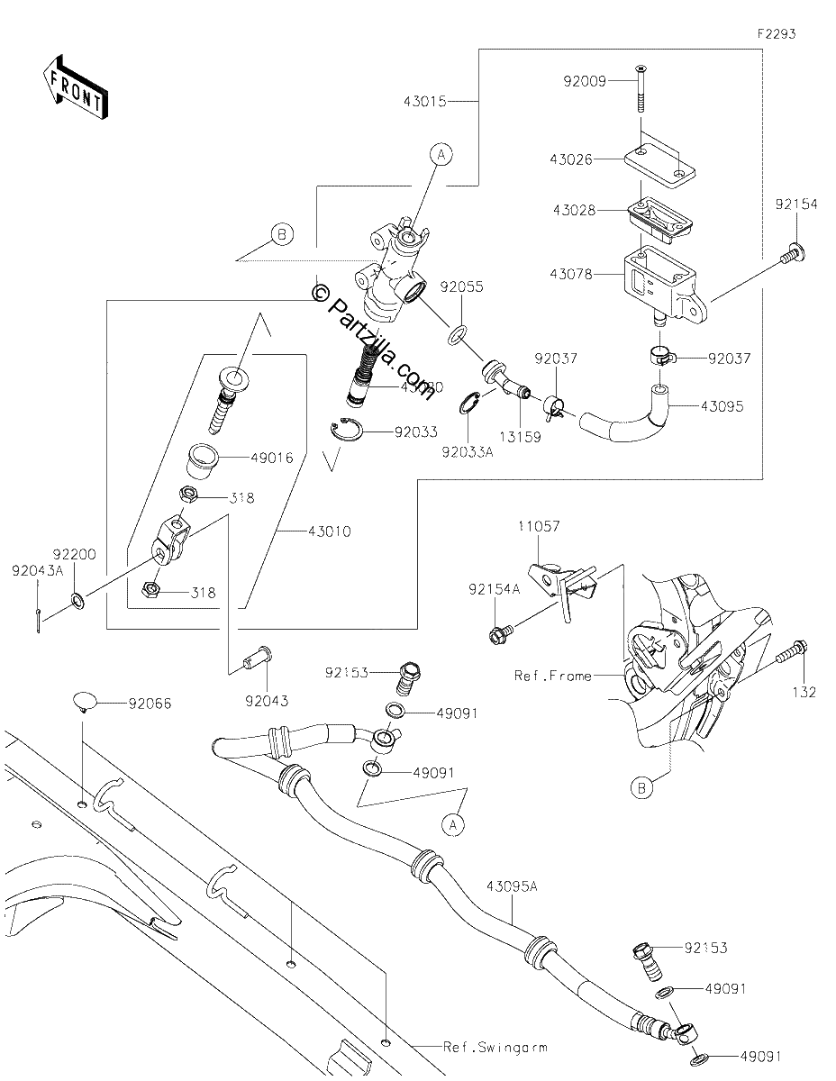 Diagrama de REAR MASTER CYLINDER
