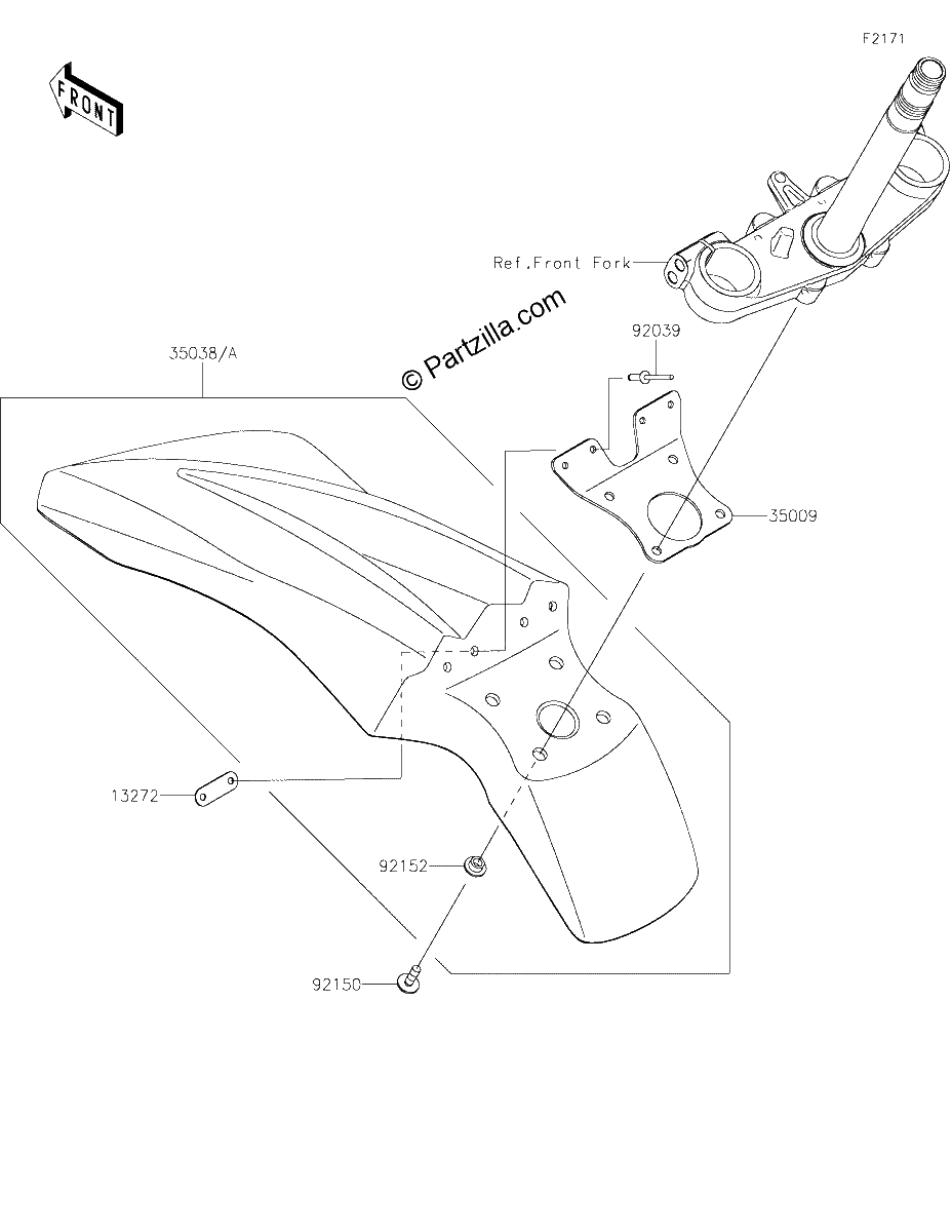 Diagrama de FRONT FENDER S