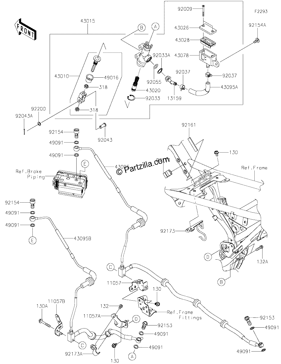 Diagrama de REAR MASTER CYLINDER