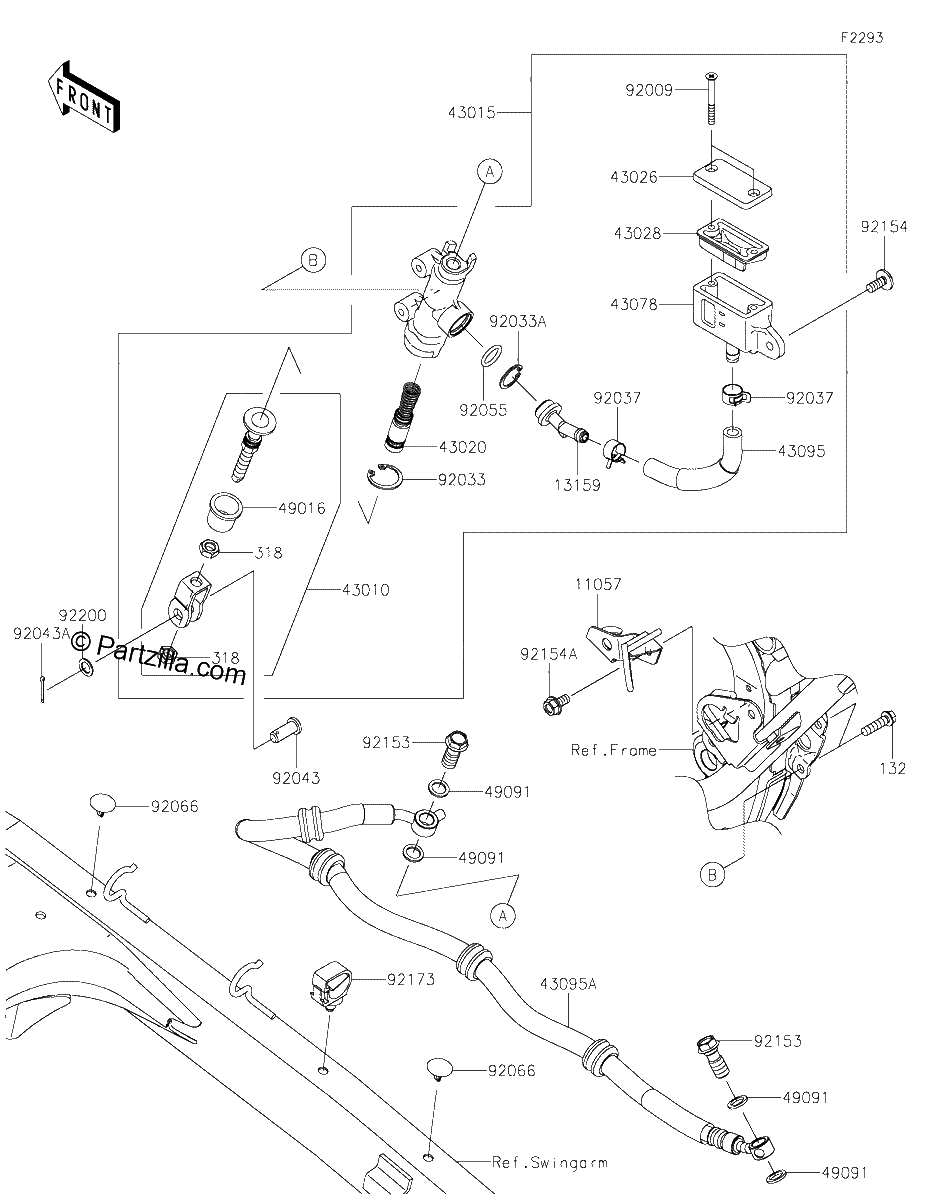 Diagrama de REAR MASTER CYLINDER