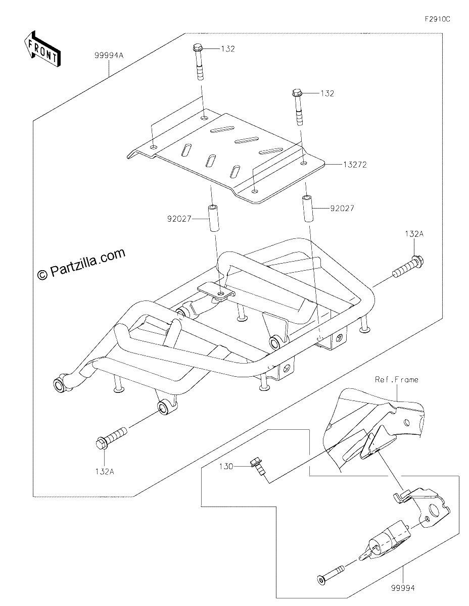 Diagrama de ACCESSORY HELMET LOCK AND CARRIER