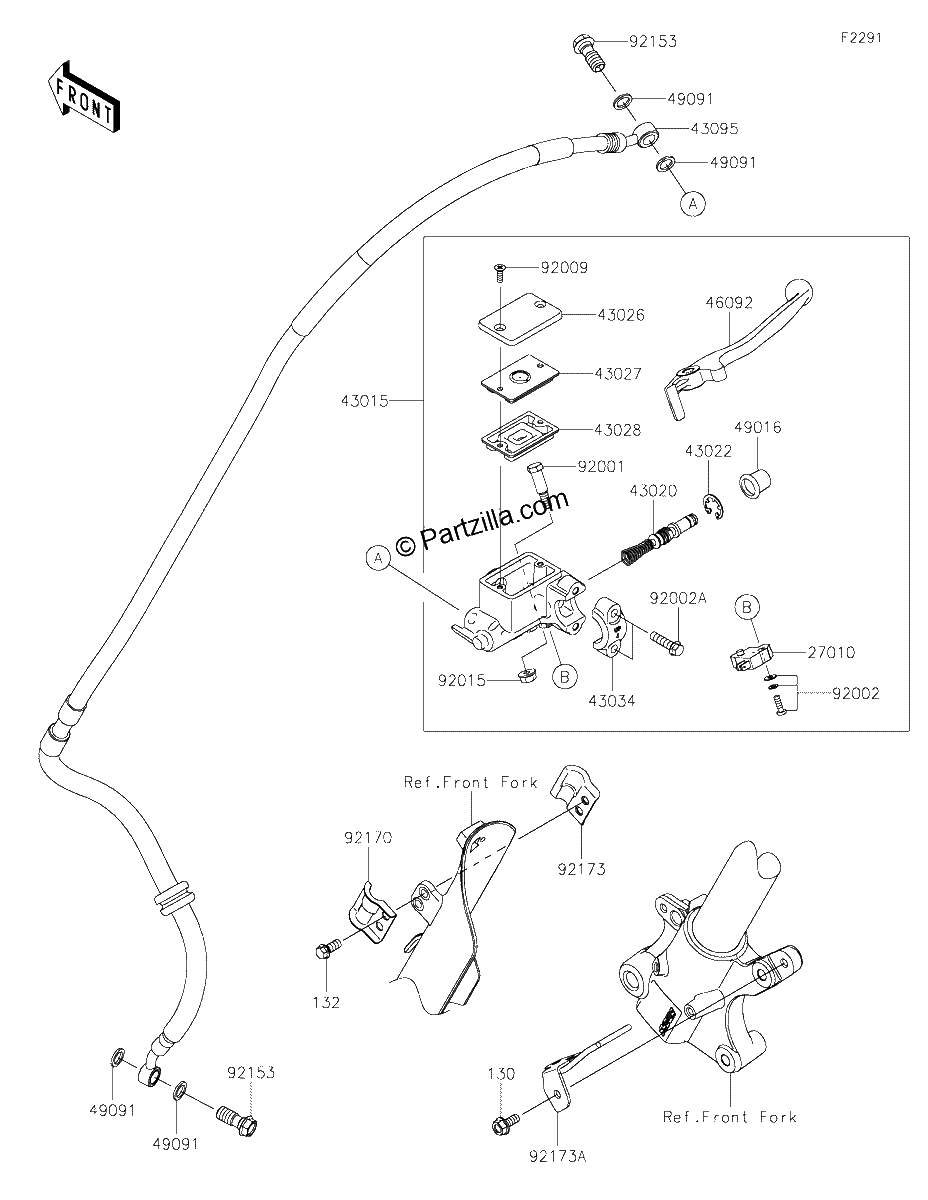 Diagrama de FRONT MASTER CYLINDER