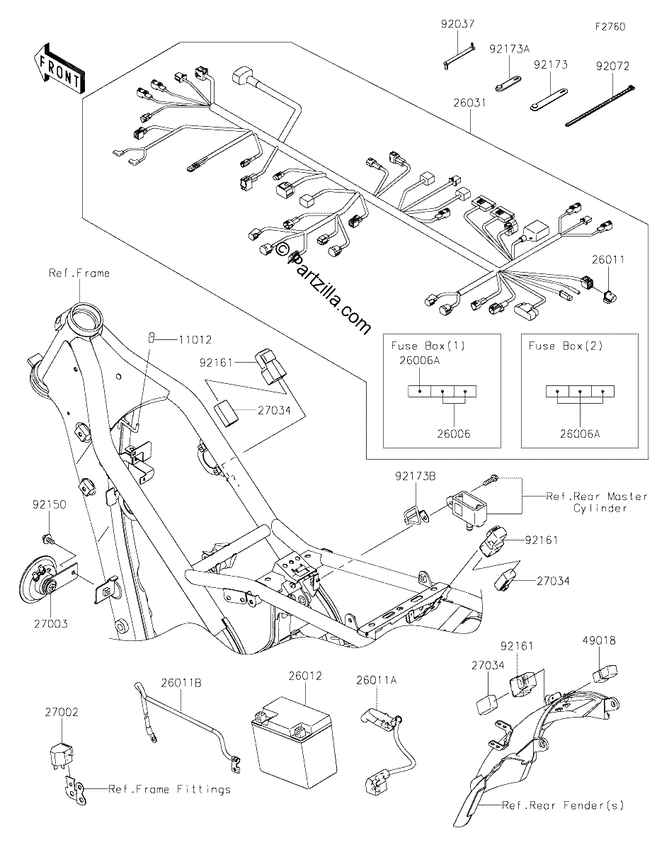 Diagrama de CHASSIS ELECTRICAL EQUIPMENT