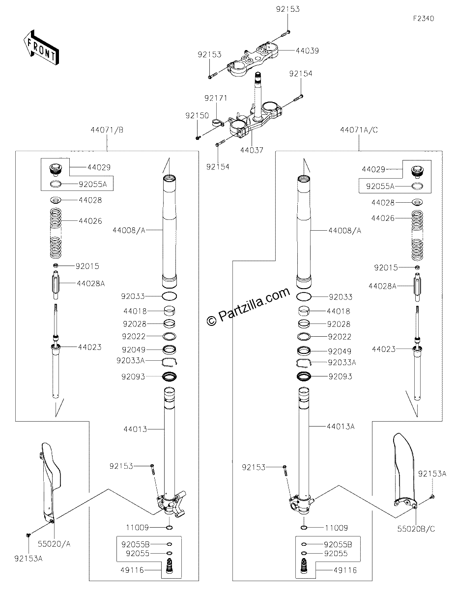 Diagrama de FRONT FORK