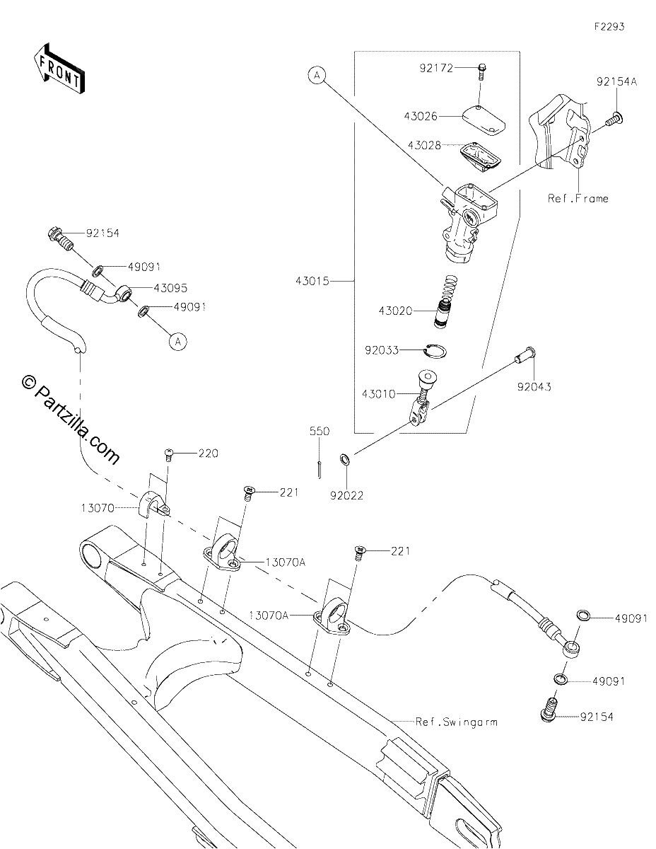 Diagrama de REAR MASTER CYLINDER