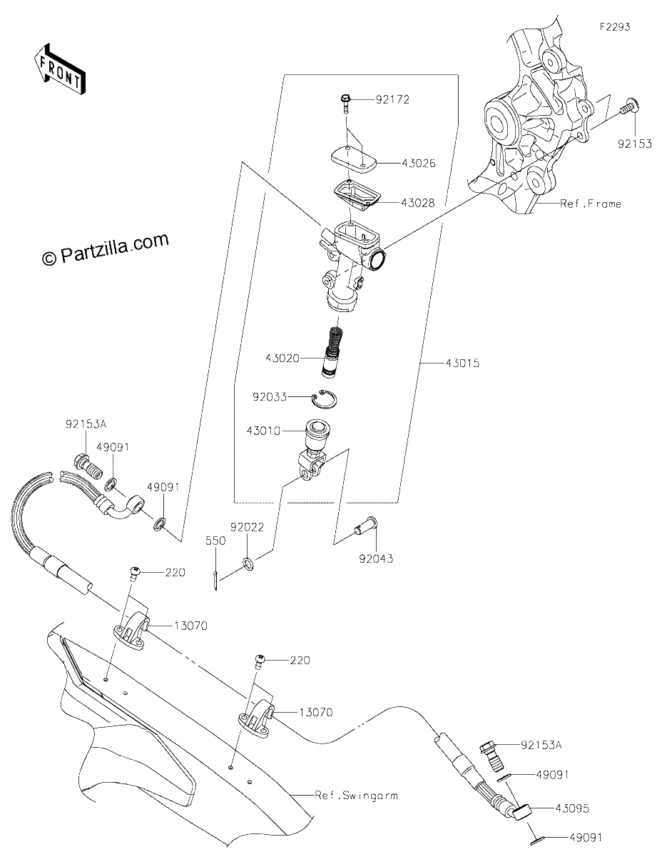 Diagrama de REAR MASTER CYLINDER