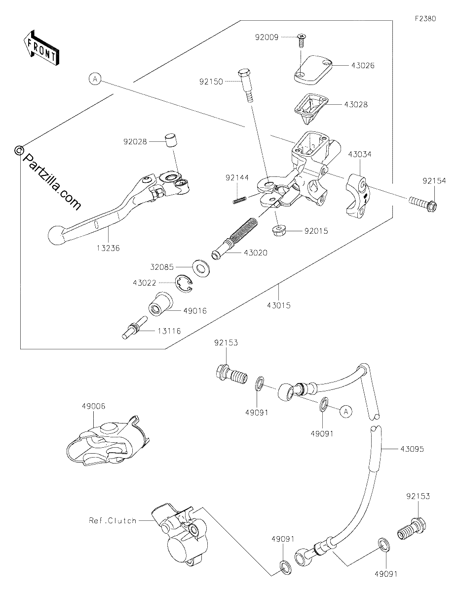 Diagrama de CLUTCH MASTER CYLINDER