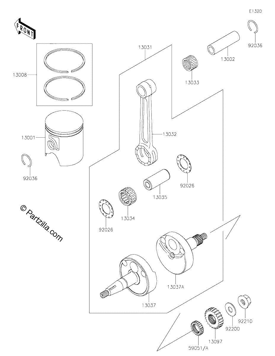 Diagrama de CRANKSHAFT PISTON S