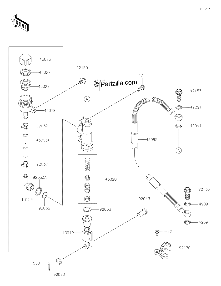 Diagrama de REAR MASTER CYLINDER