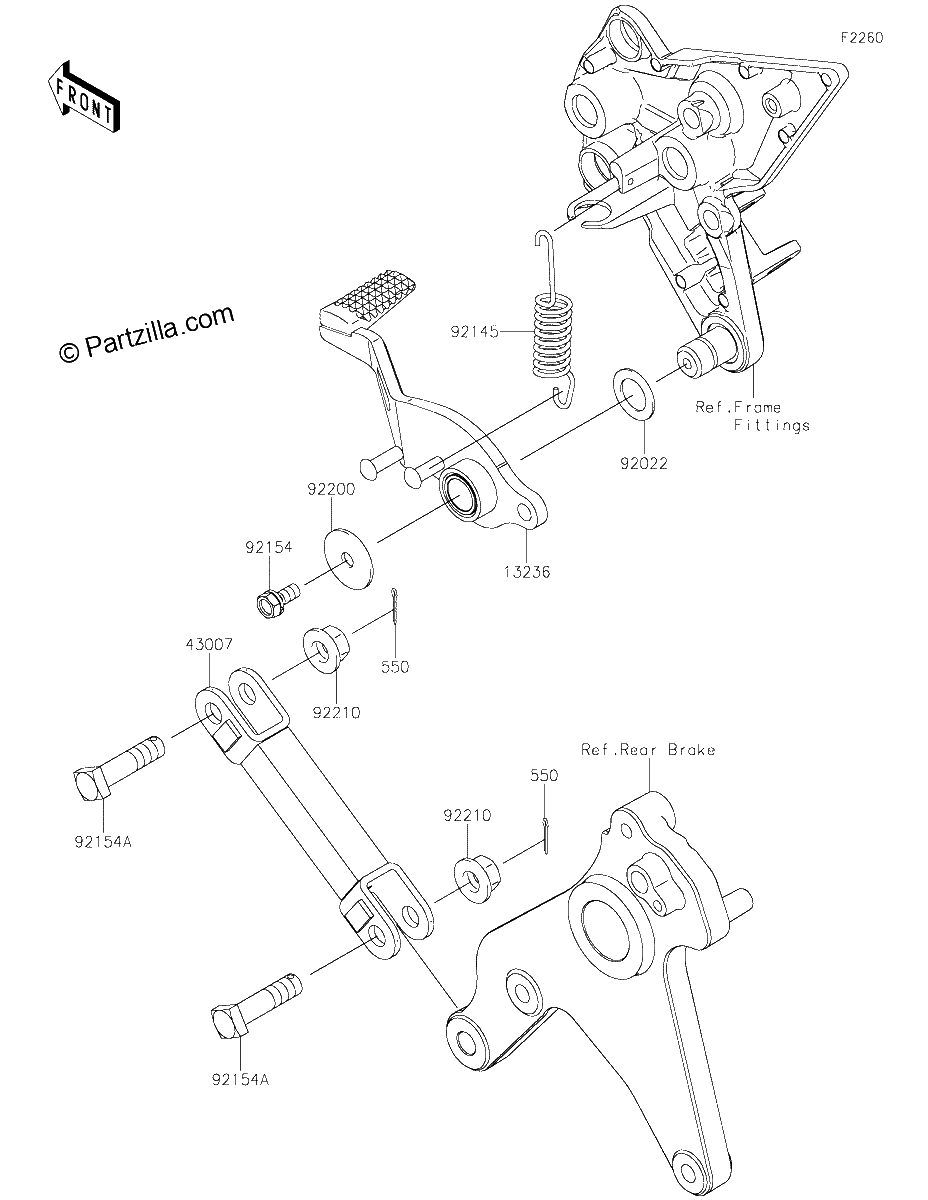 Diagrama de BRAKE PEDAL TORQUE LINK