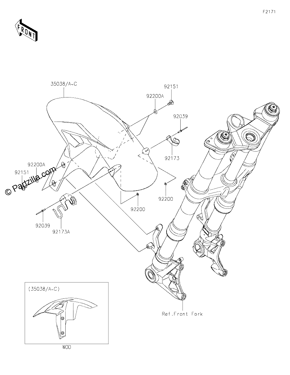 Diagrama de FRONT FENDER S