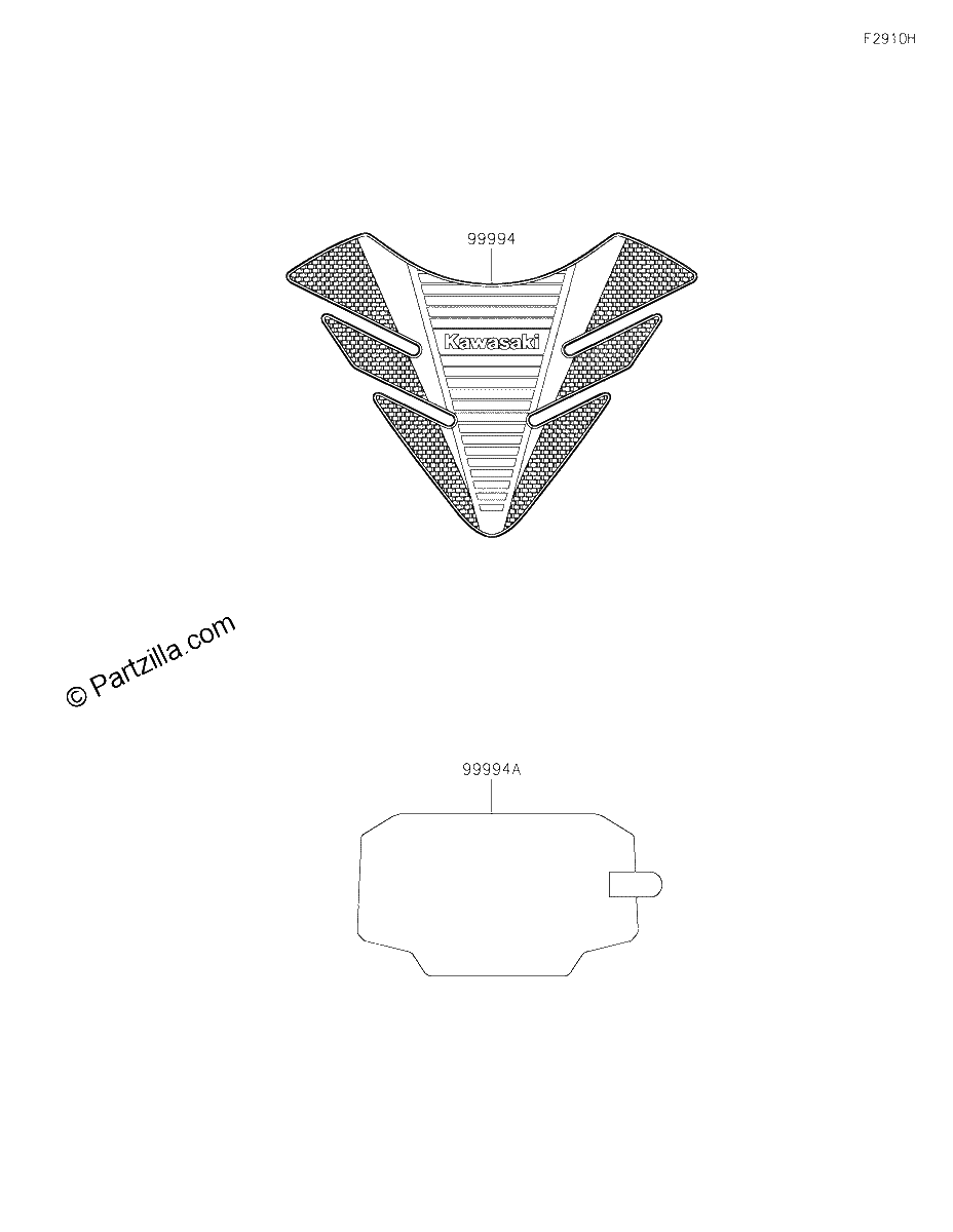 Diagrama de ACCESSORY TANK PADS AND METER FILM