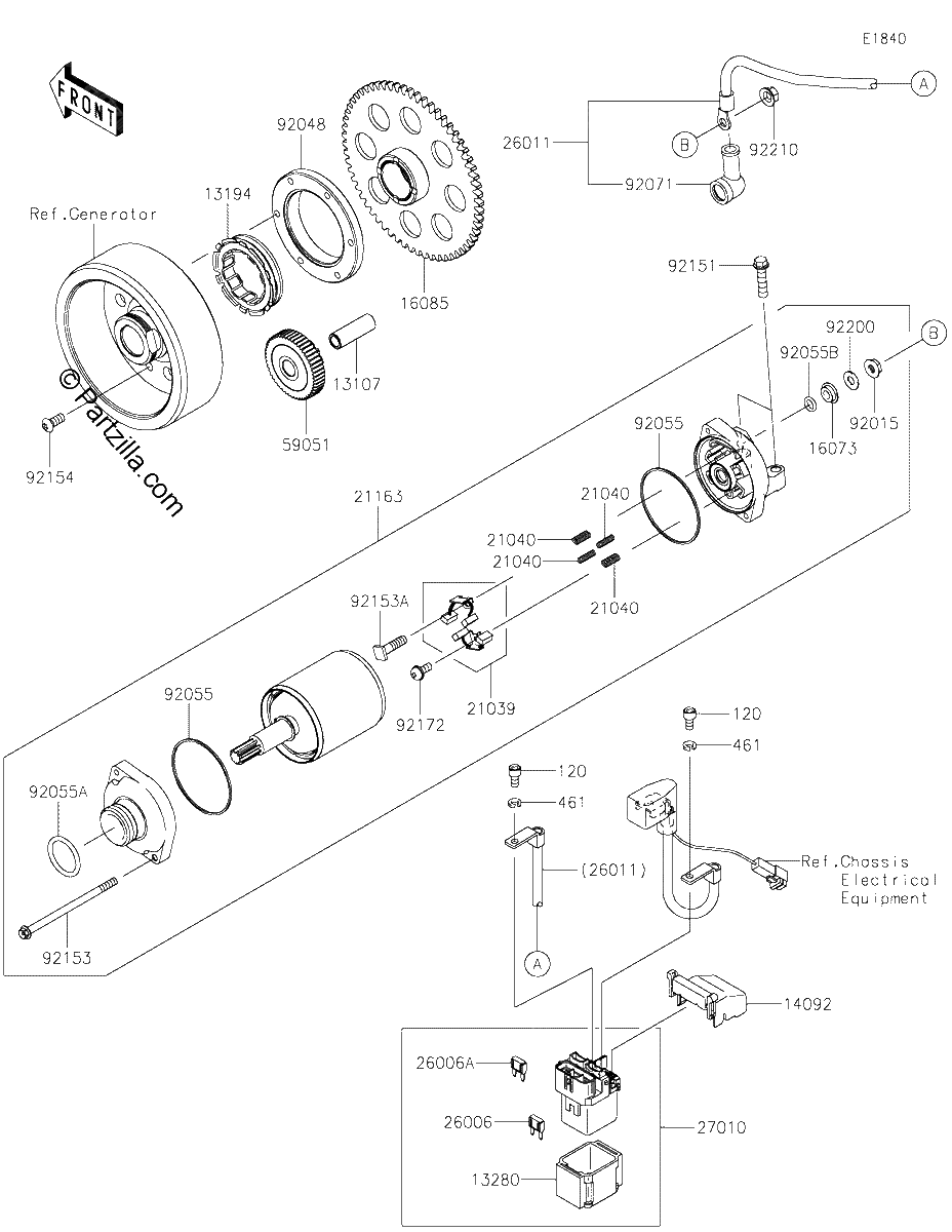 Diagrama de STARTER MOTOR