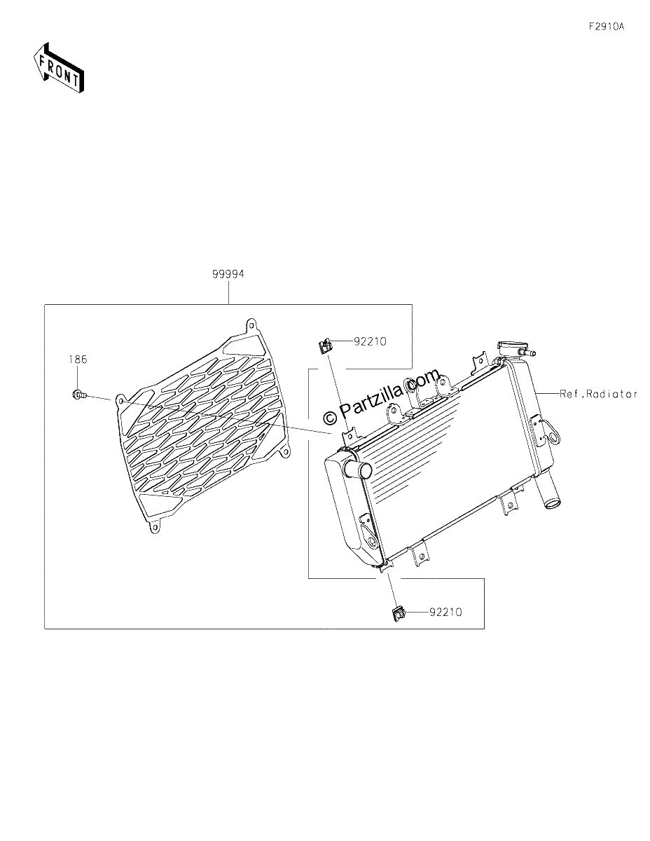 Diagrama de ACCESSORY RADIATOR SCREEN