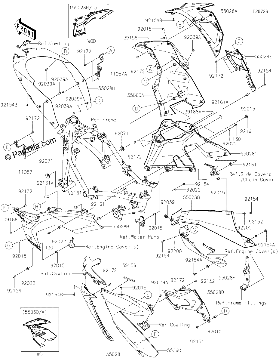 Diagrama de COWLING LOWERS GPFBN GPFBL