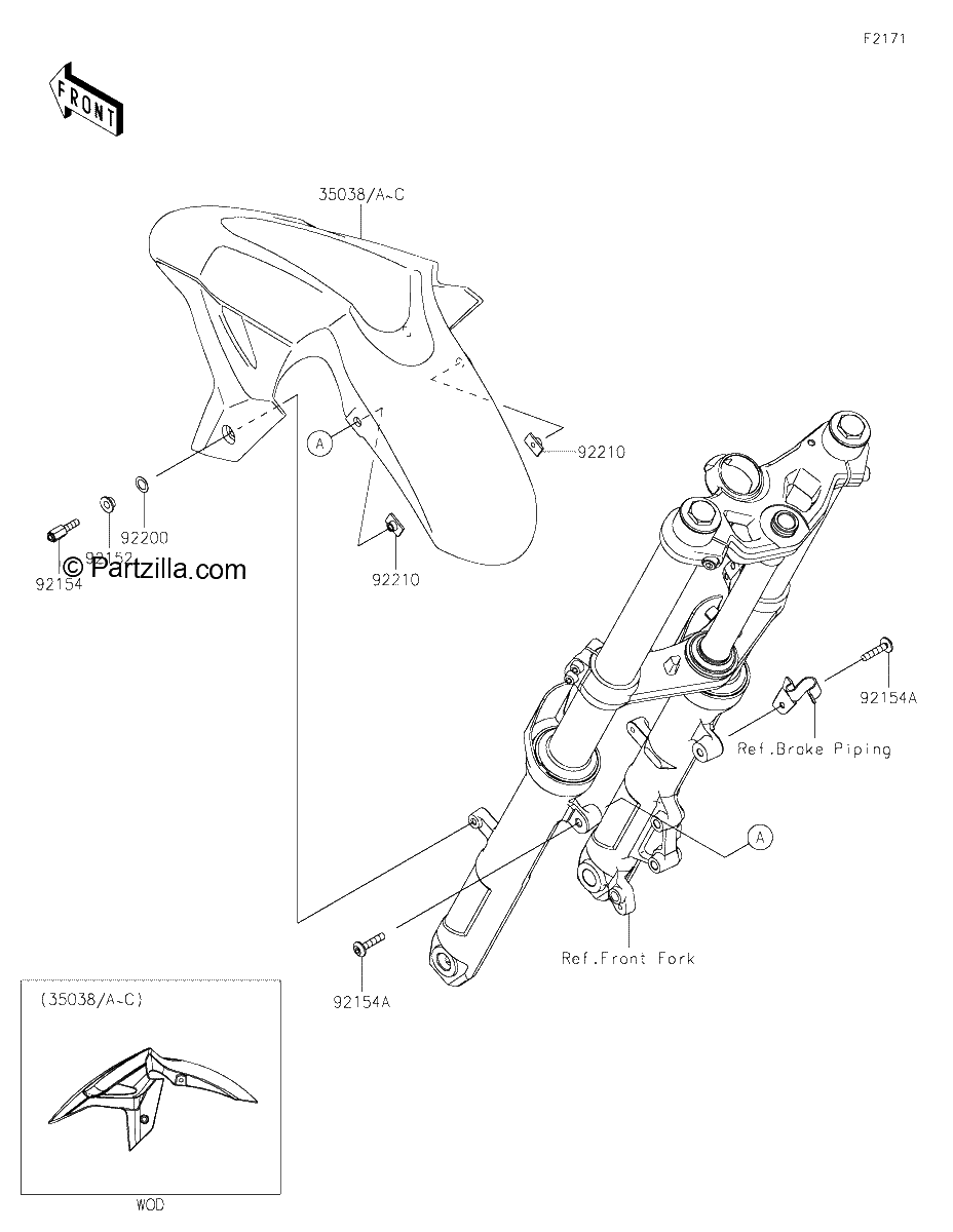 Diagrama de FRONT FENDER S