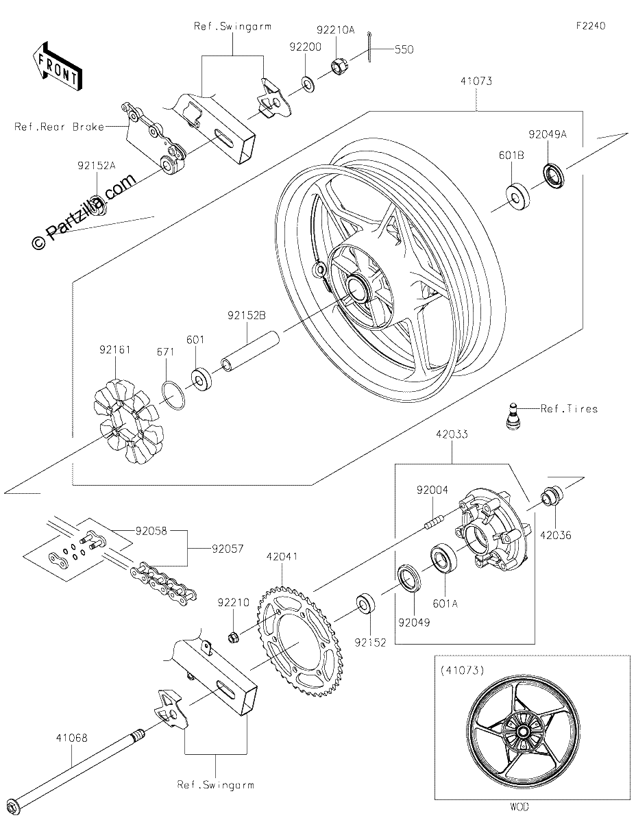 Diagrama de REAR WHEEL CHAIN