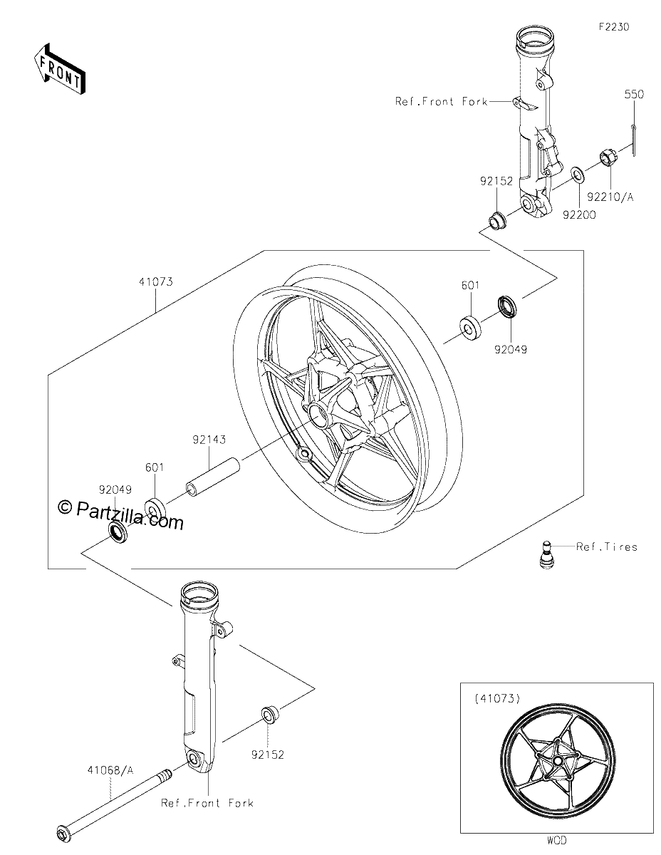 Diagrama de FRONT WHEEL