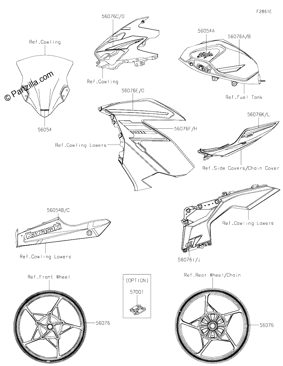 Diagrama de DECALS WHITE HPFAN HPFAL