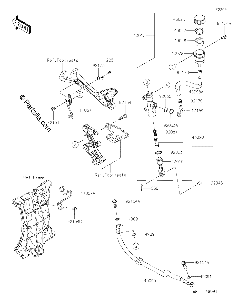 Diagrama de REAR MASTER CYLINDER