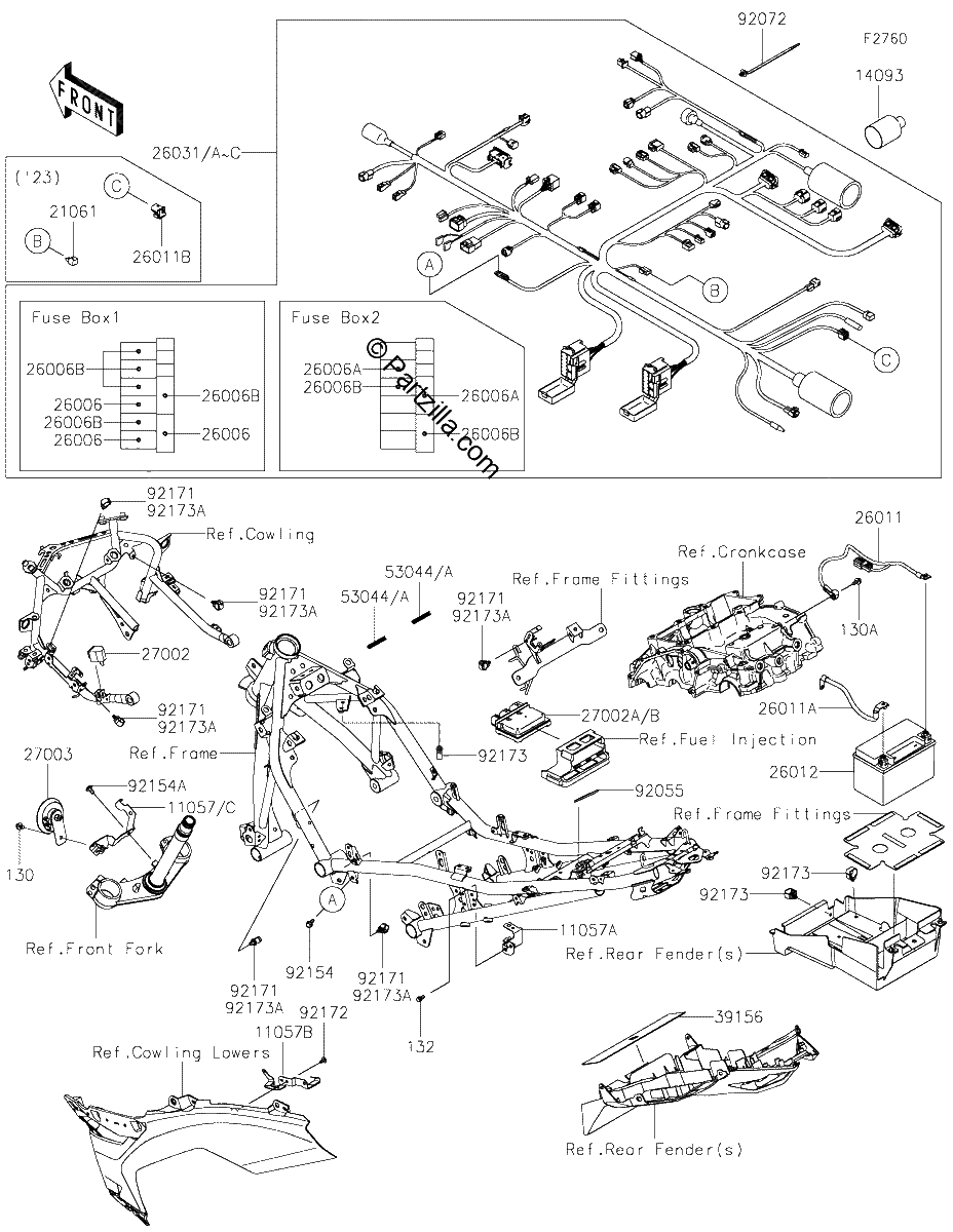 Diagrama de CHASSIS ELECTRICAL EQUIPMENT