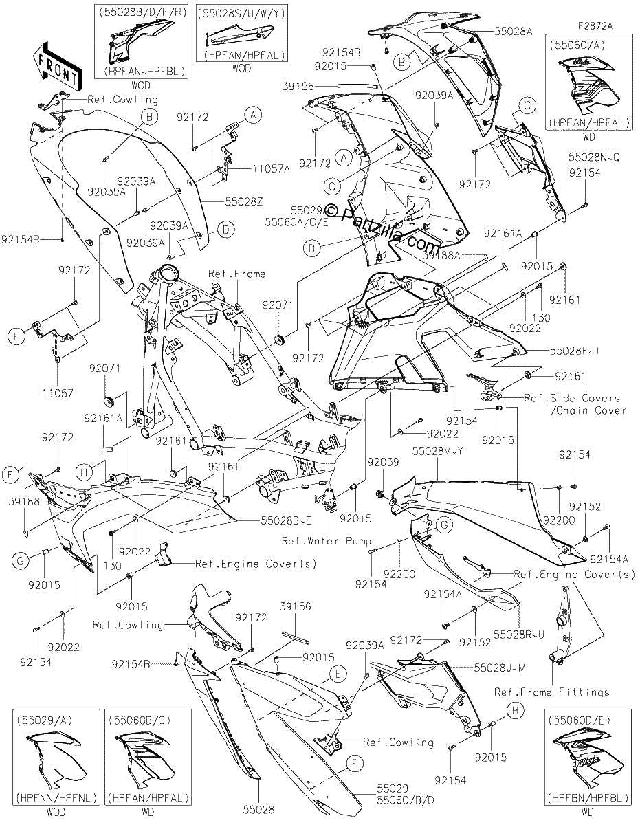 Diagrama de COWLING LOWERS HPFNN HPFBL