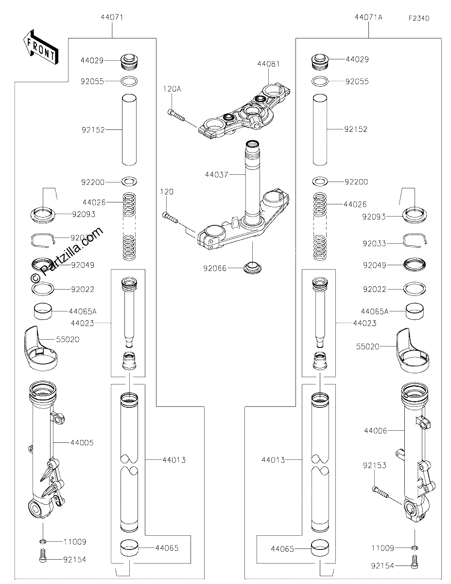 Diagrama de FRONT FORK