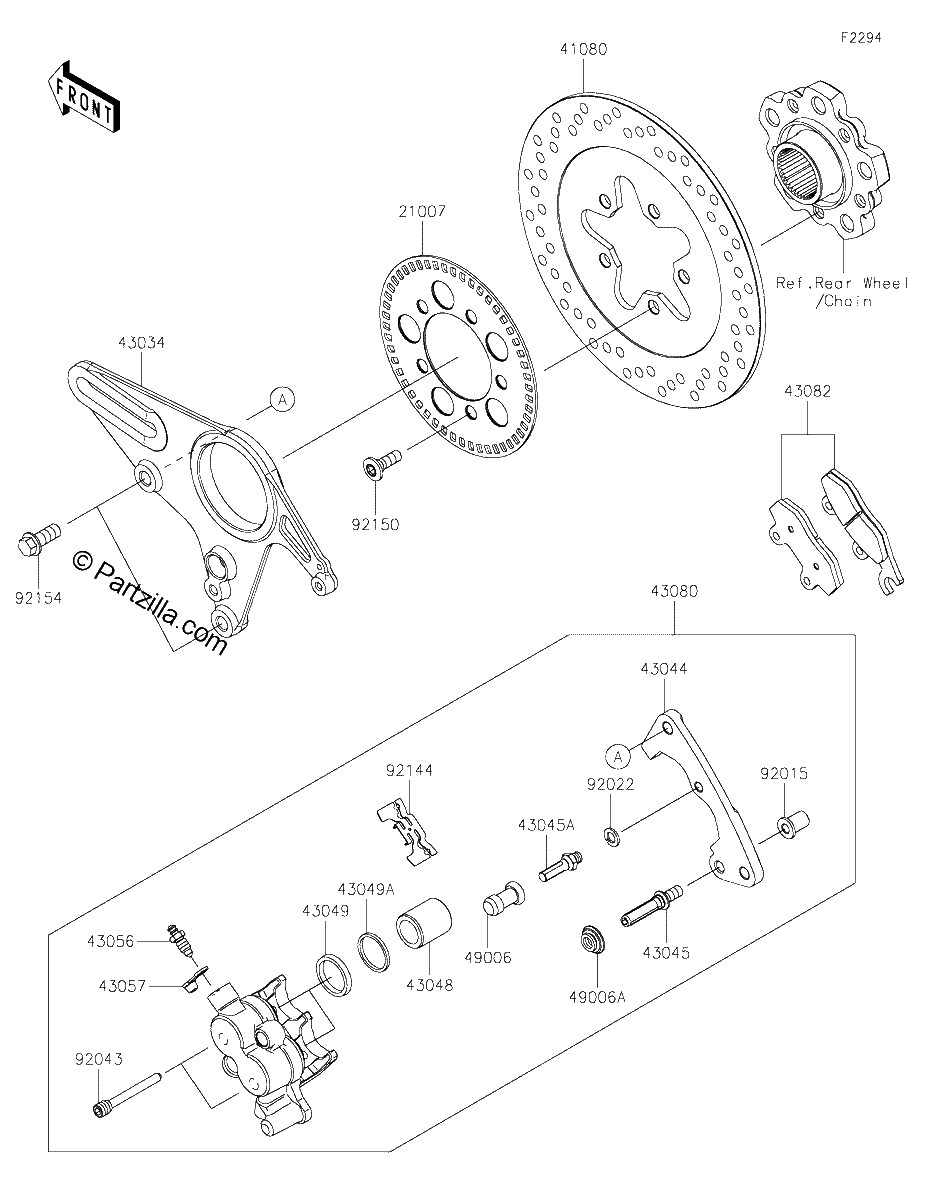 Diagrama de REAR BRAKE