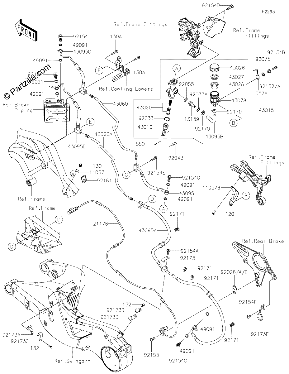 Diagrama de REAR MASTER CYLINDER
