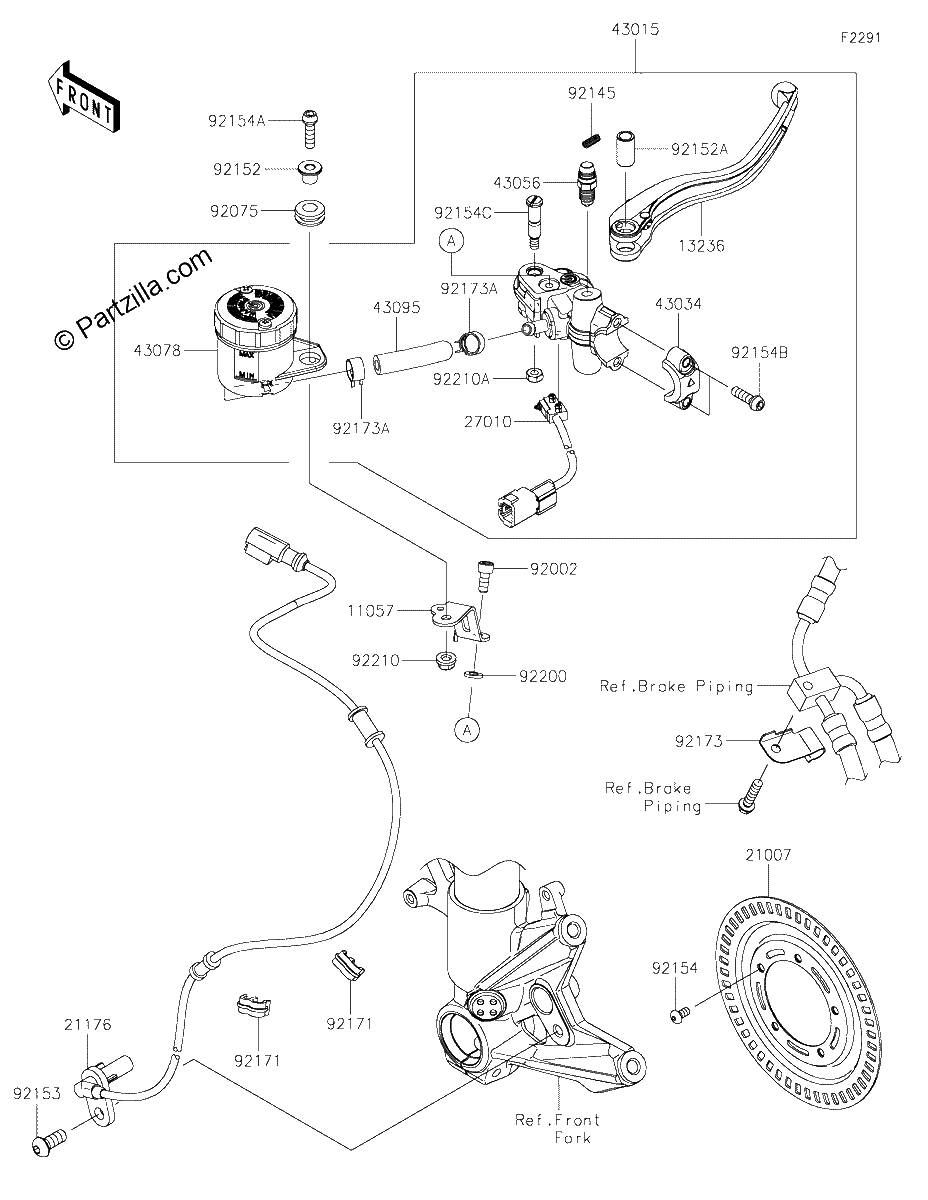 Diagrama de FRONT MASTER CYLINDER