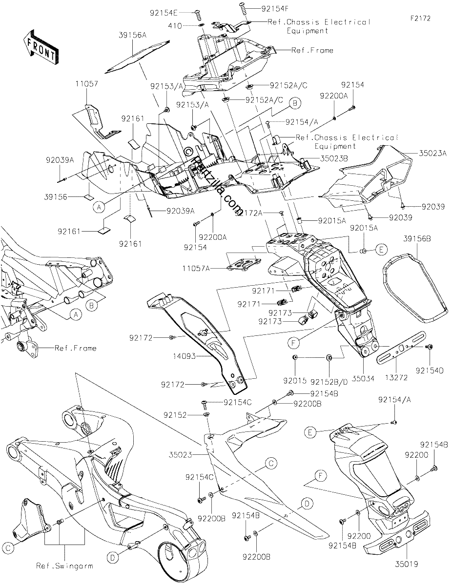 Diagrama de REAR FENDER S