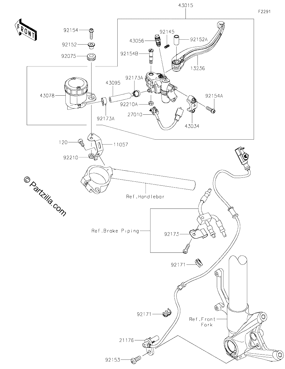 Diagrama de FRONT MASTER CYLINDER