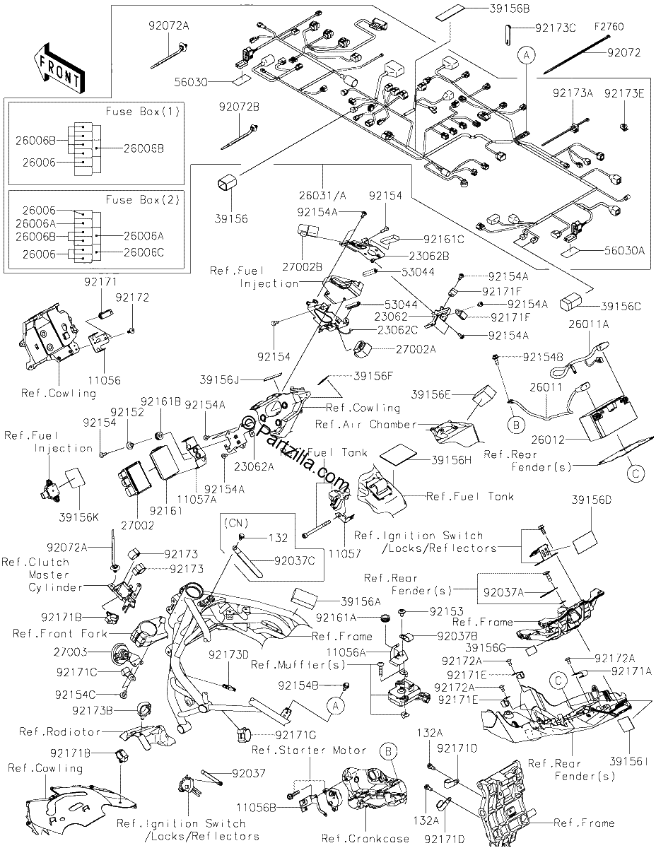 Diagrama de CHASSIS ELECTRICAL EQUIPMENT
