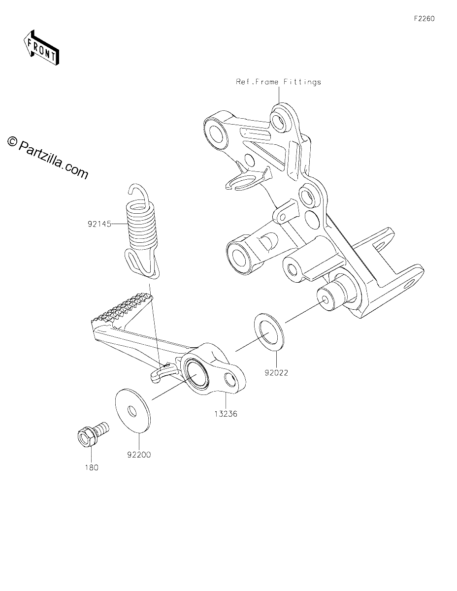 Diagrama de BRAKE PEDAL TORQUE LINK