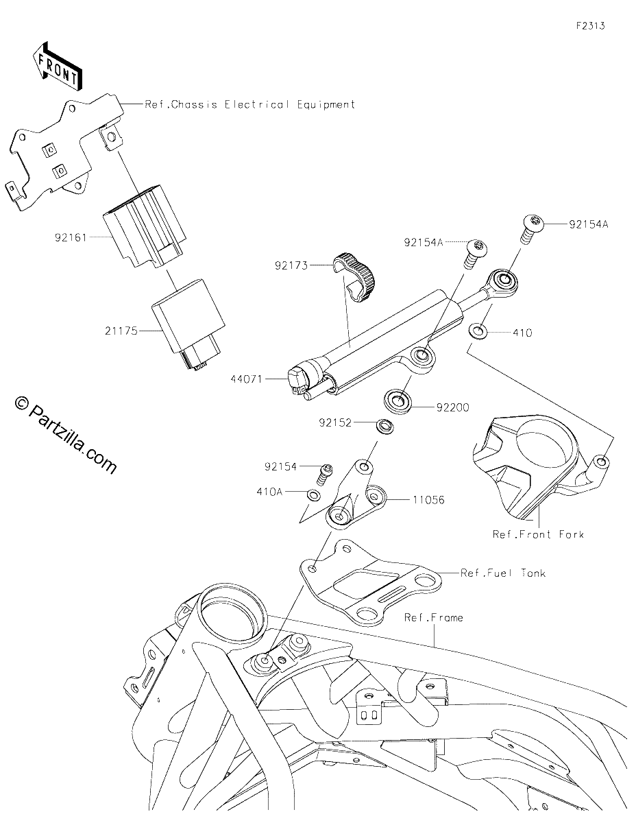 Diagrama de STEERING DAMPER