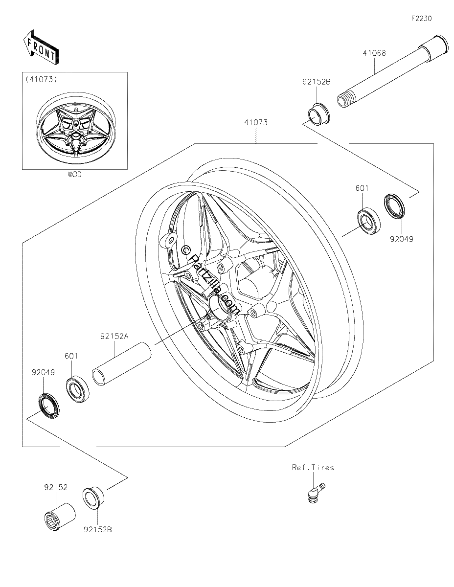 Diagrama de FRONT WHEEL