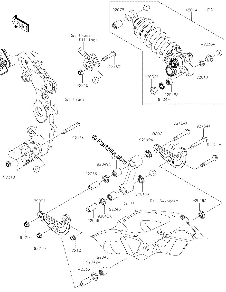 Diagrama de SUSPENSION SHOCK ABSORBER