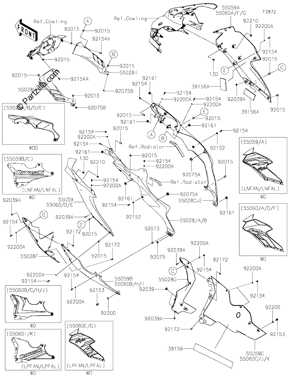 Diagrama de COWLING LOWERS LNFAN LPFAL