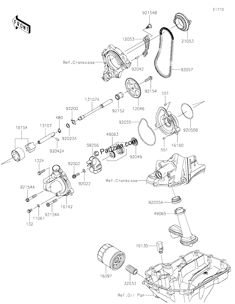 Diagrama de OIL PUMP OIL FILTER