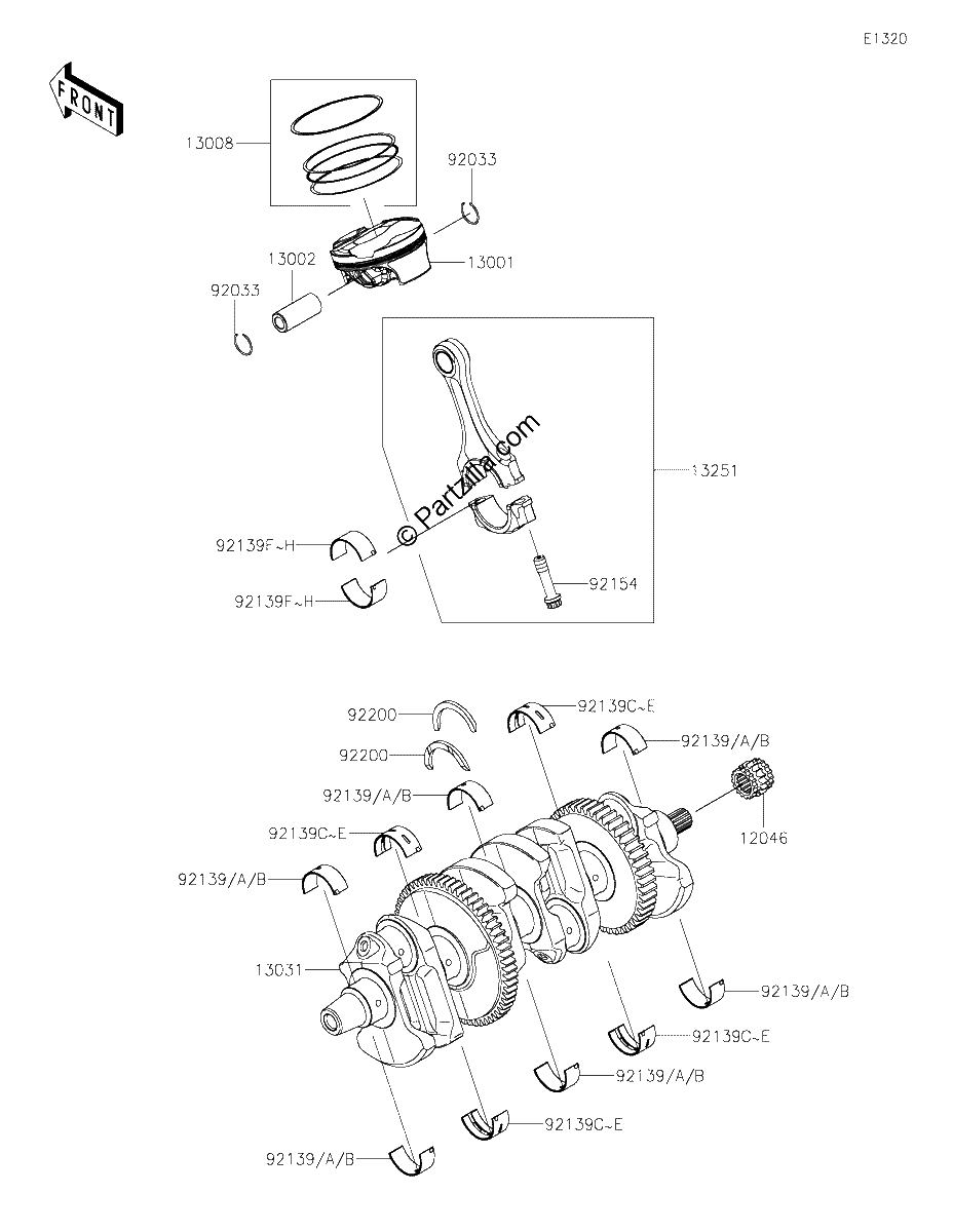 Diagrama de CRANKSHAFT PISTON S