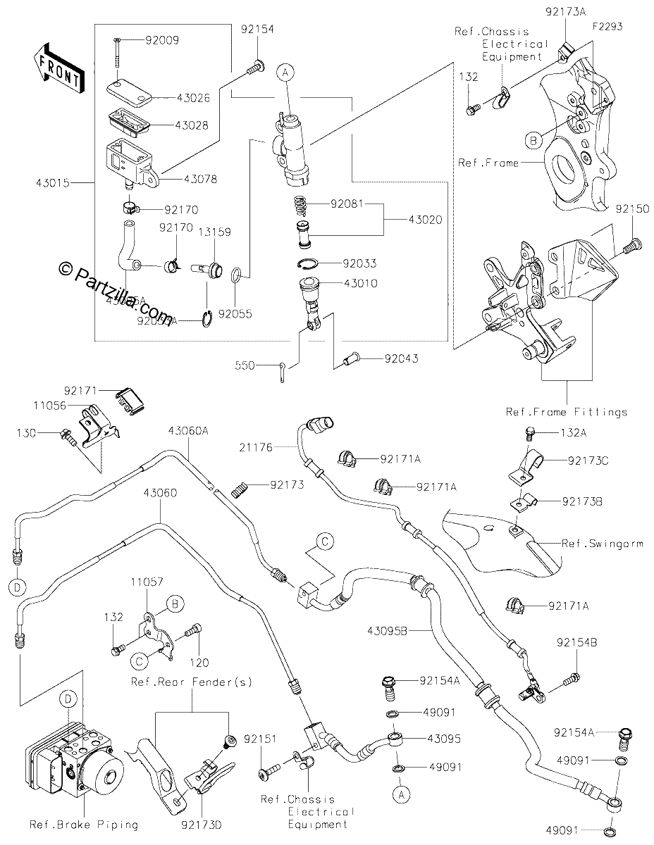 Diagrama de REAR MASTER CYLINDER