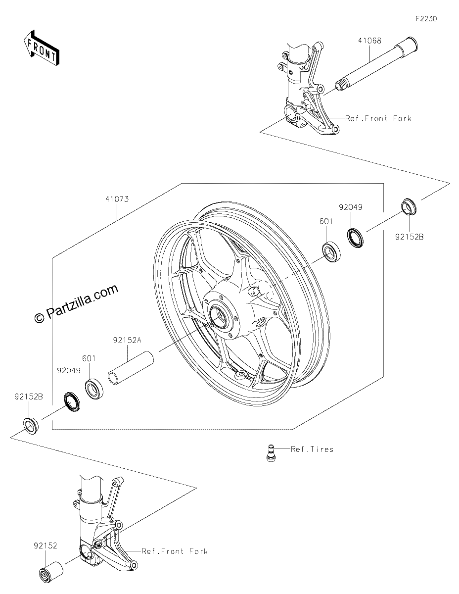Diagrama de FRONT WHEEL