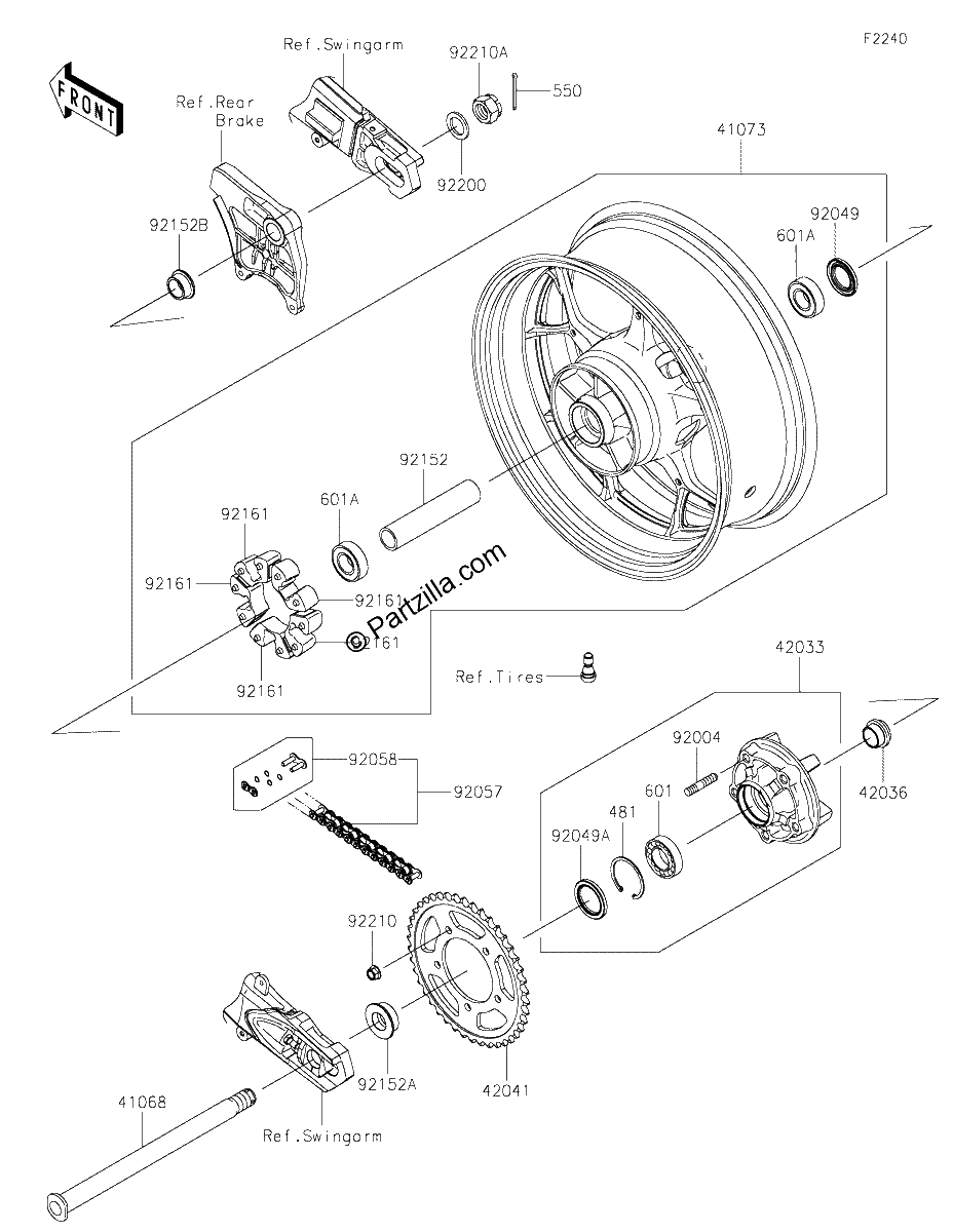Diagrama de REAR WHEEL CHAIN