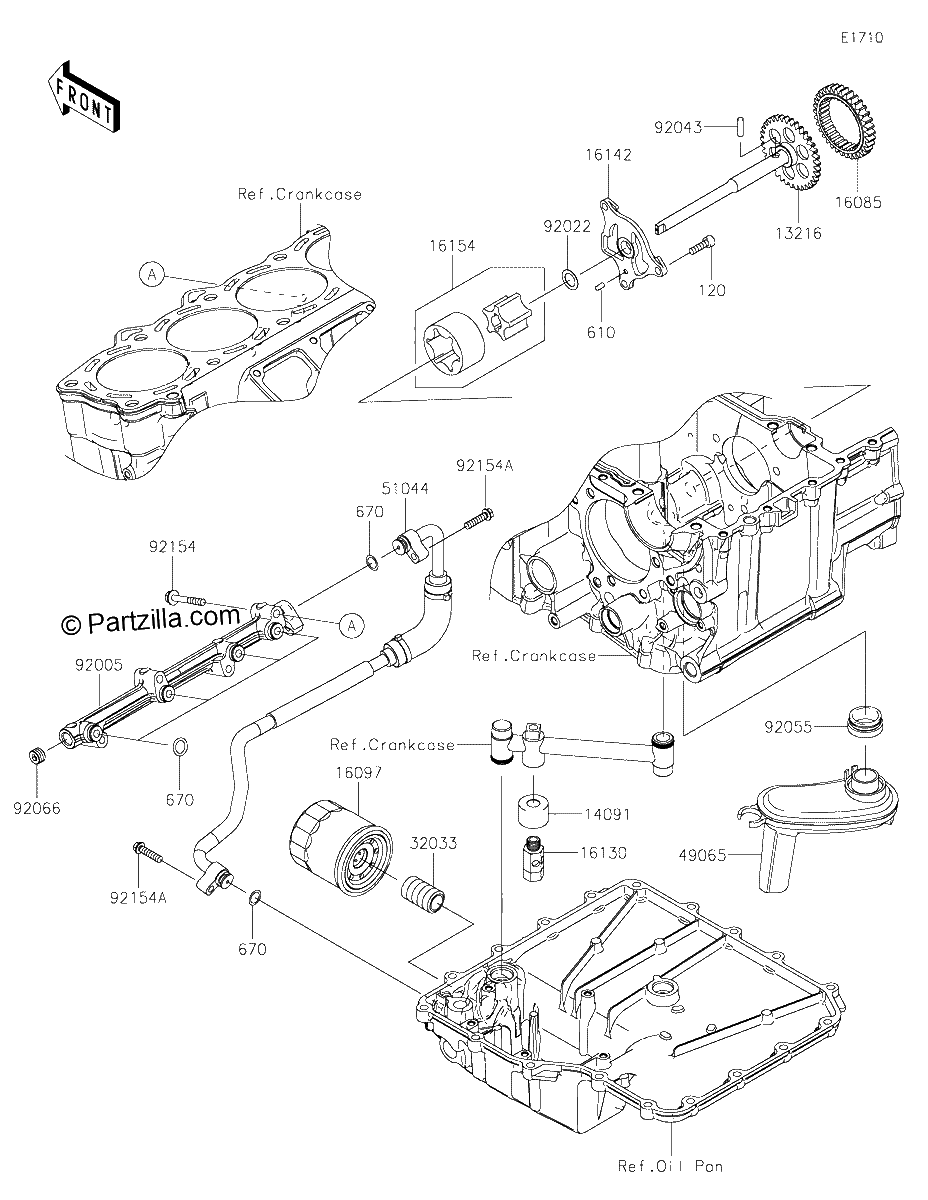Diagrama de OIL PUMP OIL FILTER