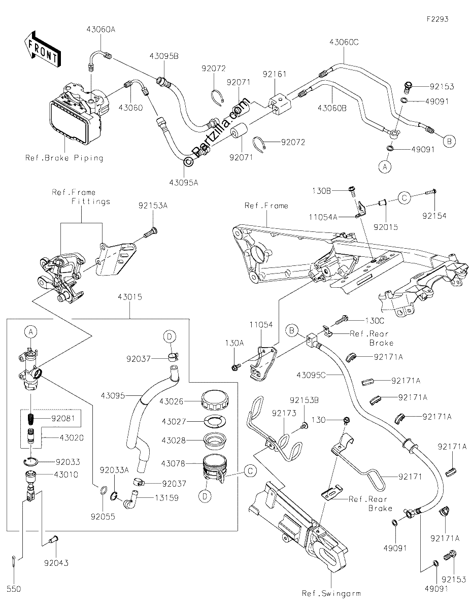 Diagrama de REAR MASTER CYLINDER