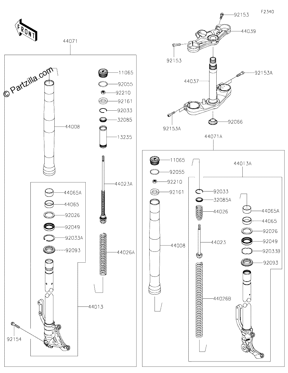 Diagrama de FRONT FORK