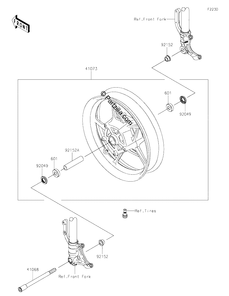 Diagrama de FRONT WHEEL