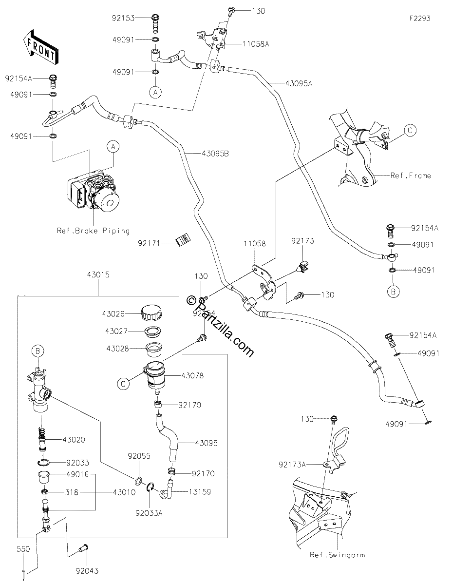 Diagrama de REAR MASTER CYLINDER